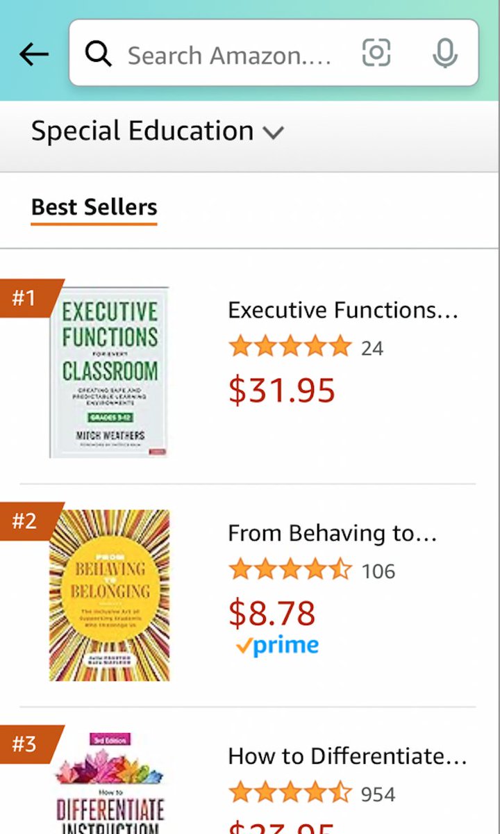 organizedbinder's tweet photo. Wow! Thank you for all the support everyone!
I am happy to share that my book was listed as the #1 best seller on Amazon yesterday in #SPED!
You can grab your copy here: https://t.co/fb5Nw8K0Vh
#executivefunctions #executivefunctioningskills https://t.co/0Z61JD3J4V