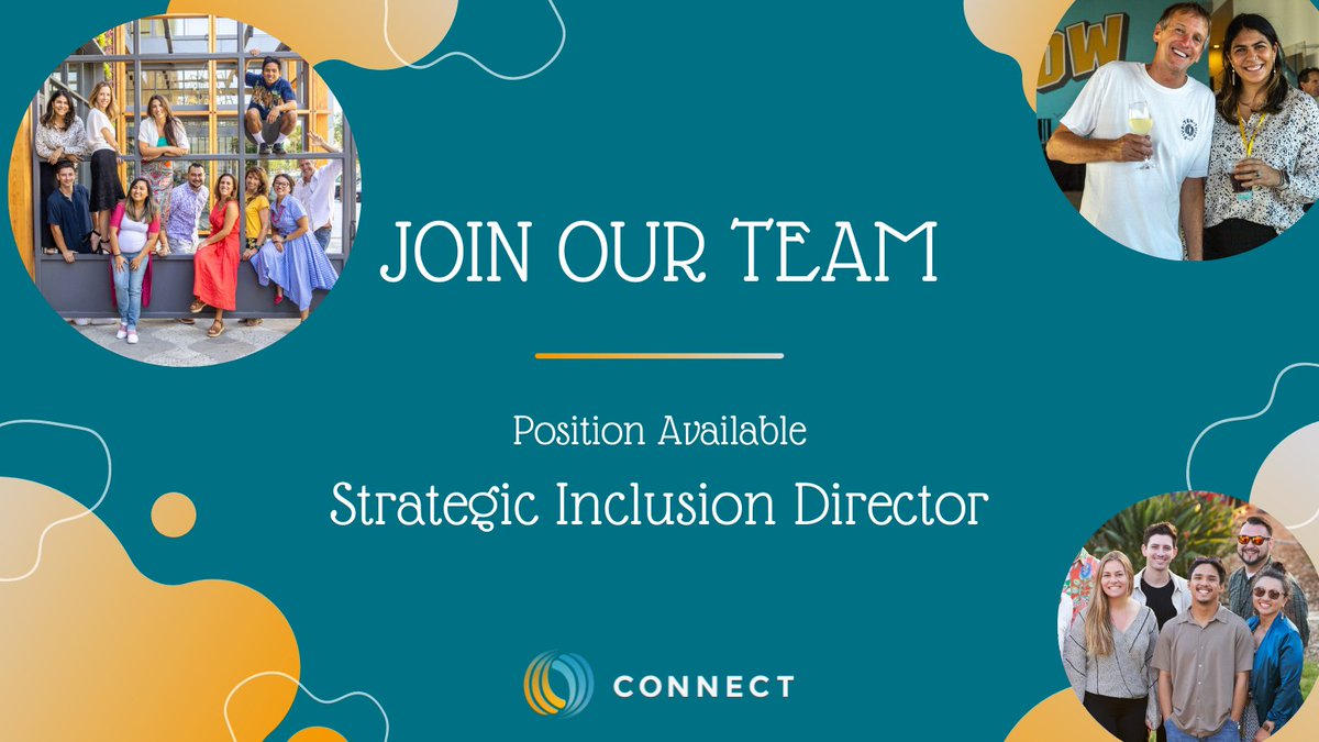 We're Hiring! Are you interested in joining our team as the Strategic Inclusion Director? Learn more about the opportunity today: connect.org/careers/