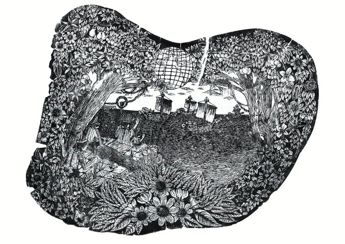 gravotopia's tweet image. ⛵️New drop ⛵️
Journey: towards the unknown new woodcut made on cedar with a burin available on #objktcom
1/1 ed - open to offers.
Details of the work in the comments!👇
