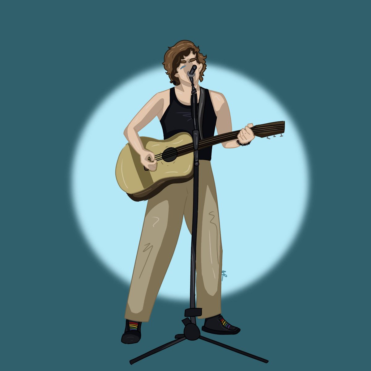 _grraven's tweet photo. most recent fanart of @rohmontgomery  !! 

i cannot wait bc tomorrow i get to see him live it's gonna be so good 👹👹👹

//photo+reference cred to mayrat on discord https://t.co/KbtHhl60pk
