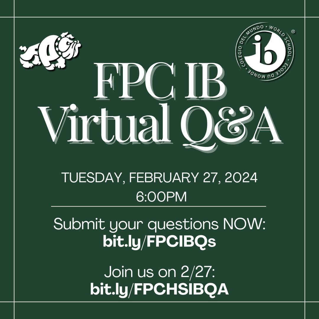 Missed last week's Information Night? Don't worry! We're hosting a virtual Q&amp;A session next Tuesday!