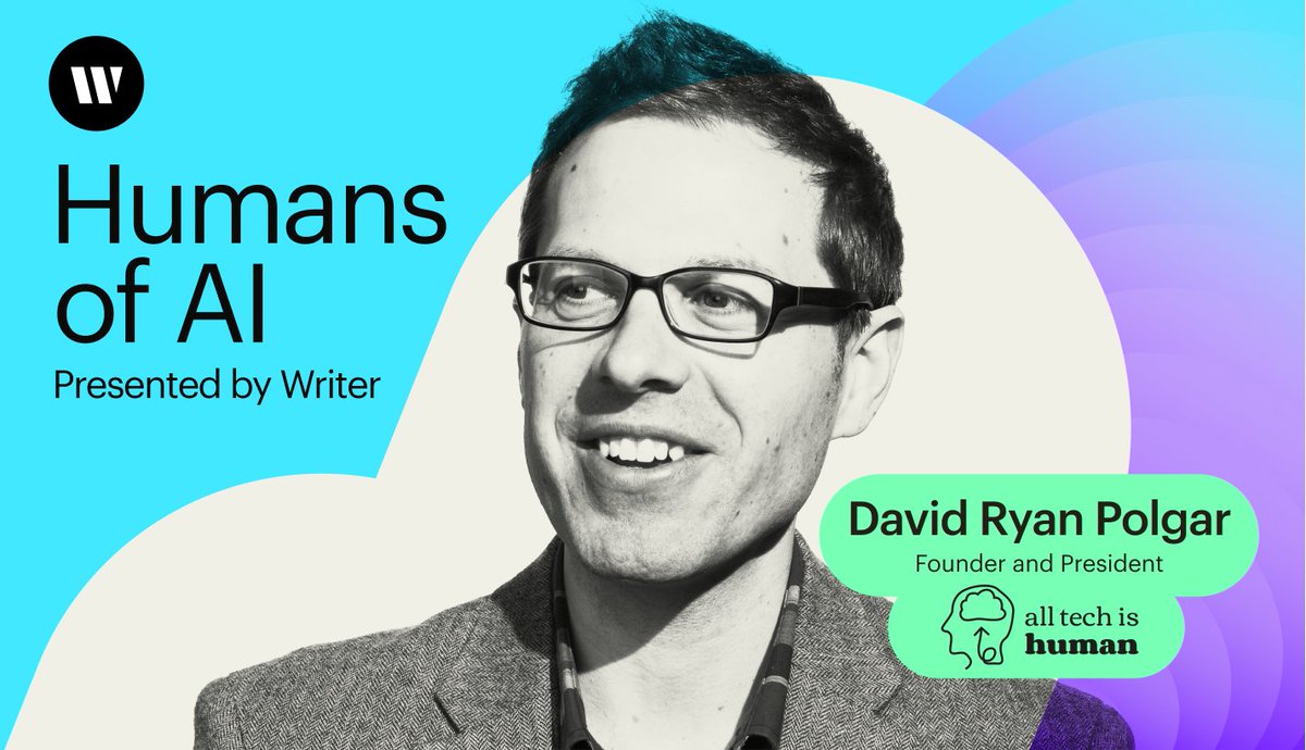 Get_Writer's tweet image. *NEW* Humans of AI Ep 4: David Ryan Polgar, #TechEthicist, and founder of @AllTechIshuman on responsible tech, AI, ethics, and how we can build a better tech future.

Listen &amp;gt;&amp;gt; bit.ly/4bIuTlJ 

#HumansOfAI #Podcast #GenerativeAI