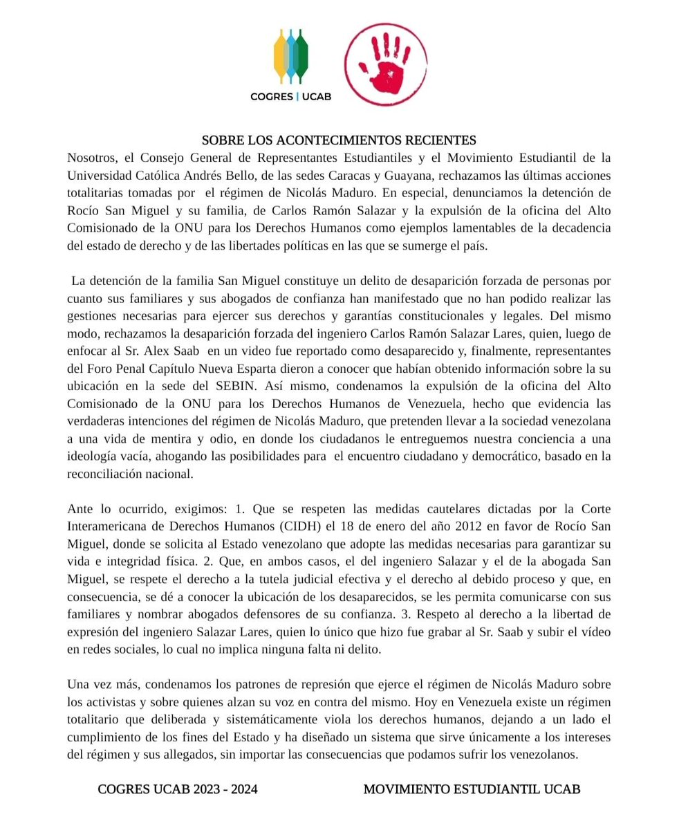 Movimiento Estudiantil UCAB - Ucabistas tweet media