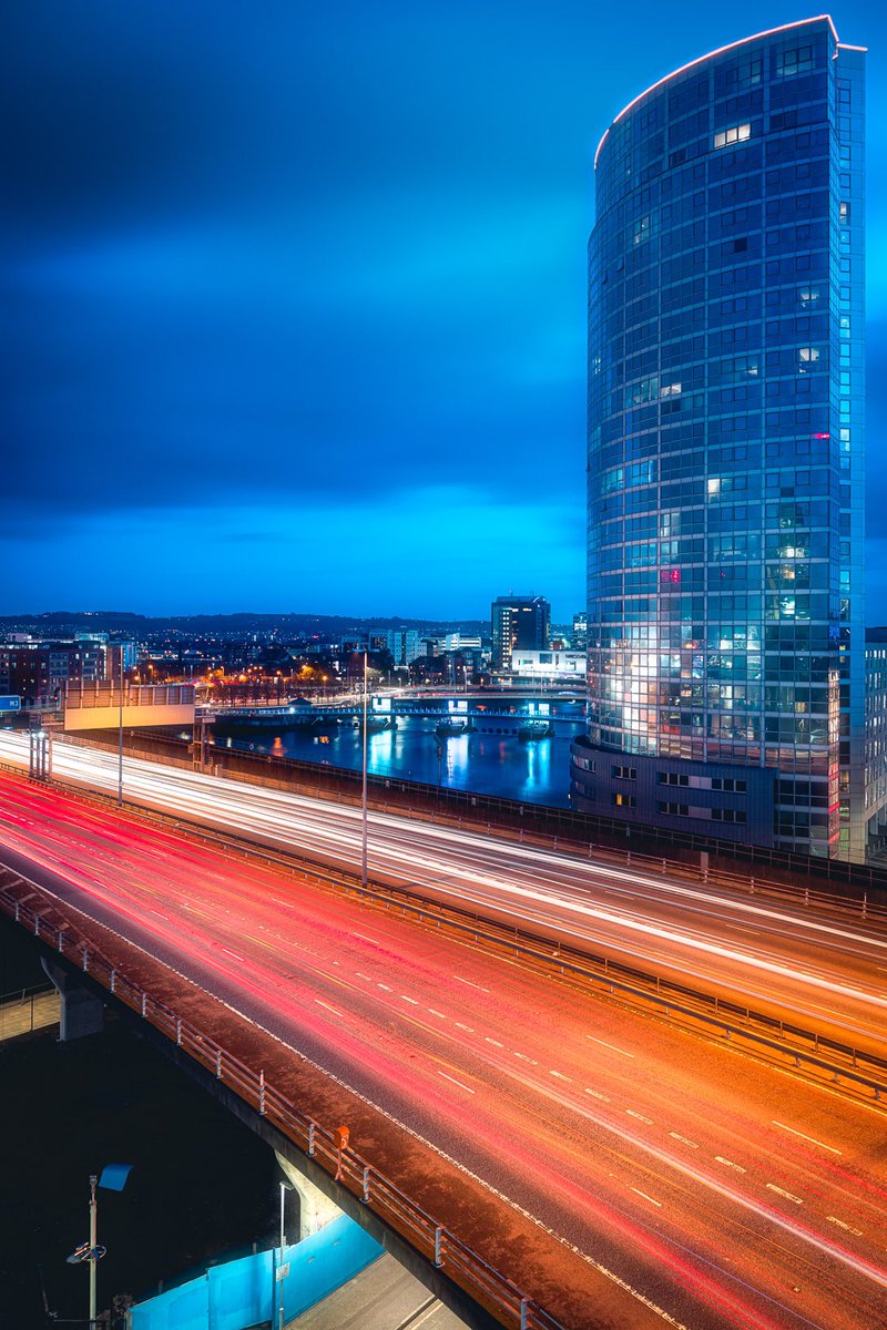 Blue hour rush hour Standing at the top of one of Belfast’s buildings watching the world go buy below. #belfast