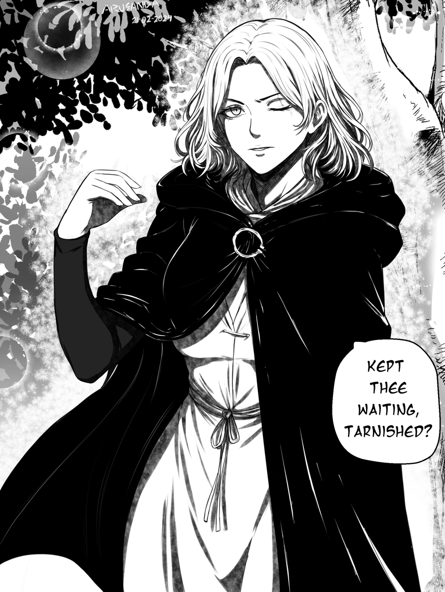 Arusanda_'s tweet photo. Been waiting to draw something about Elden Ring, with the trailer for Shadow of the Erdtree released today I figured it was the perfect opportunity!

Enjoy my Melina, hope she appears in the DLC too, please Miyazaki I'm begging you. https://t.co/zYDsvDEvw3