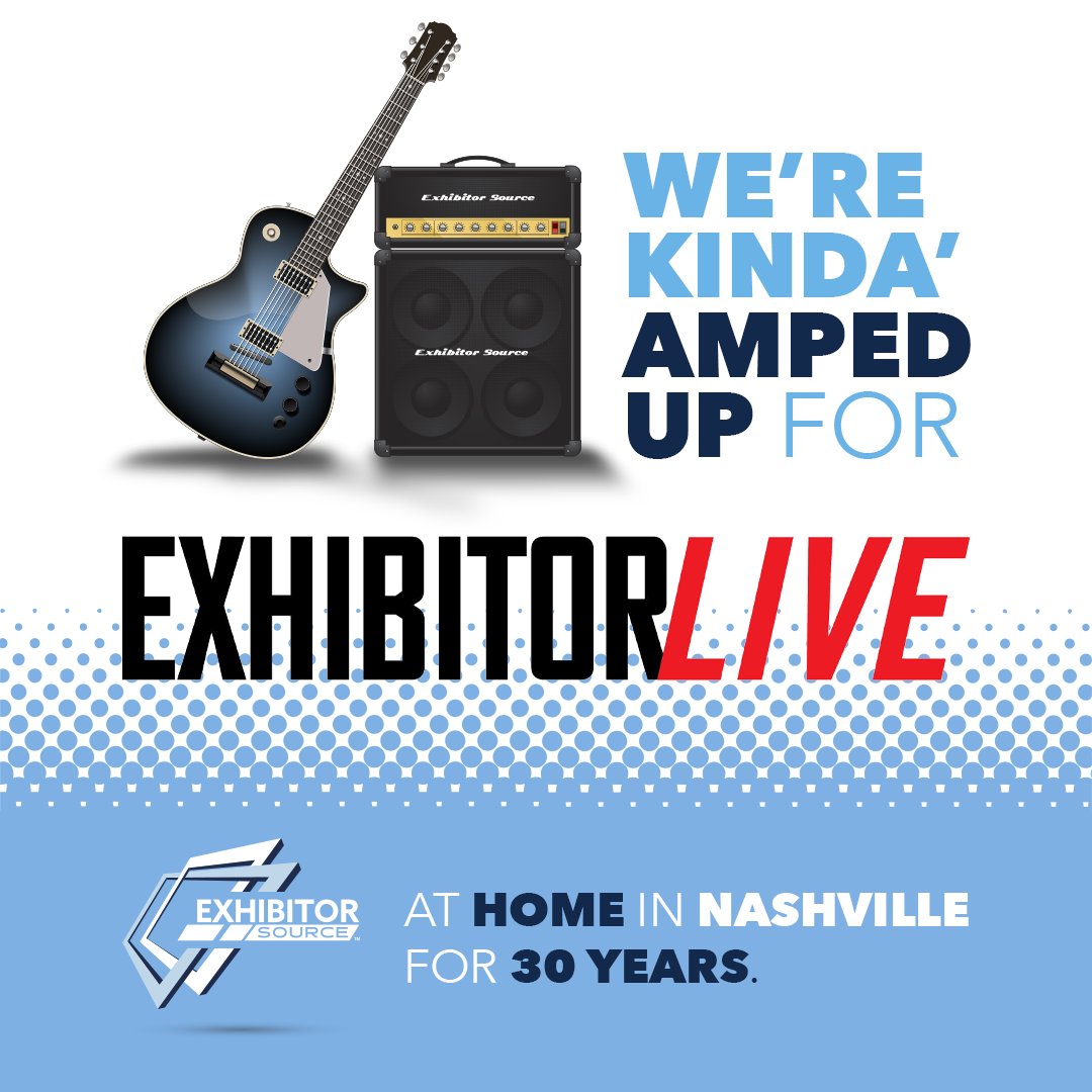 We are AMPED for #ExhibitorLive here in Nashville next week!

While we have so many exciting events planned for the week, keep an eye out for our staff and team members as we will be in attendance at the conference!

#ExhibitorSource #TheArtofInfluence #Nashville