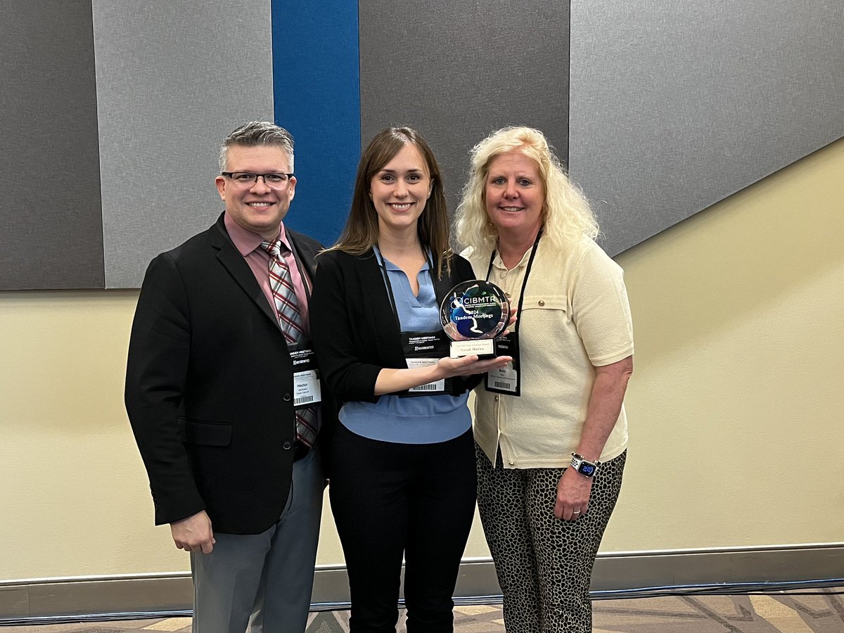 Proud of Sarah Hatley from @HCAhealthcare @SarahCannonDocs data team who was awarded best abstract award at @CIBMTR data managers session at #Tandem24