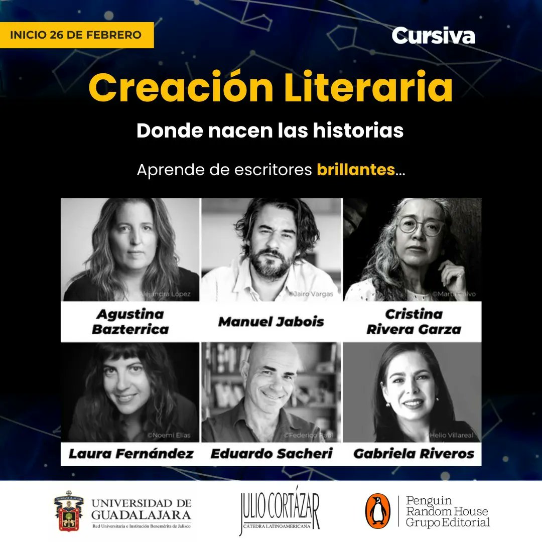 ¡Estamos por iniciar este taller de Creación Literaria con @escuela_cursiva!
