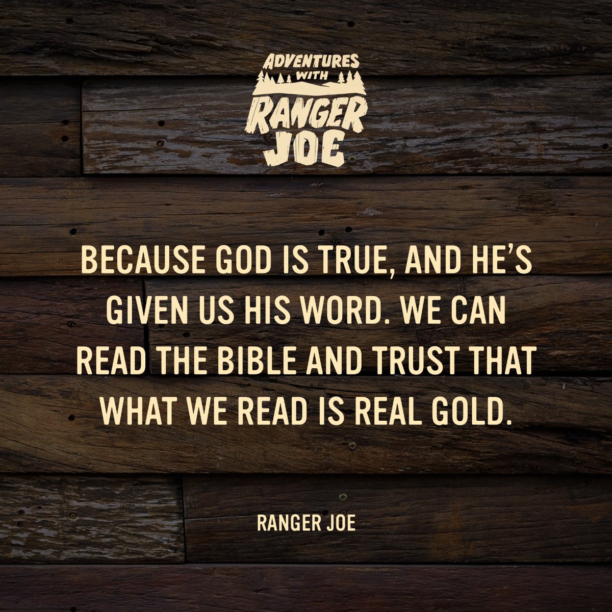 Do you remember the episode Ranger Joe says this?
Here's a hint, there's real and fake gold!

Find out in the link below: graceproductions.org/adventures-wit…