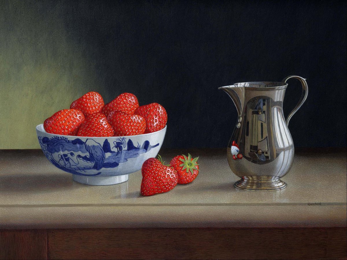 Here’s a memory from almost 20 years ago, how things have changed! 'A feast of strawberries' acrylic on paper (private collection 2006) 24 x 32cms