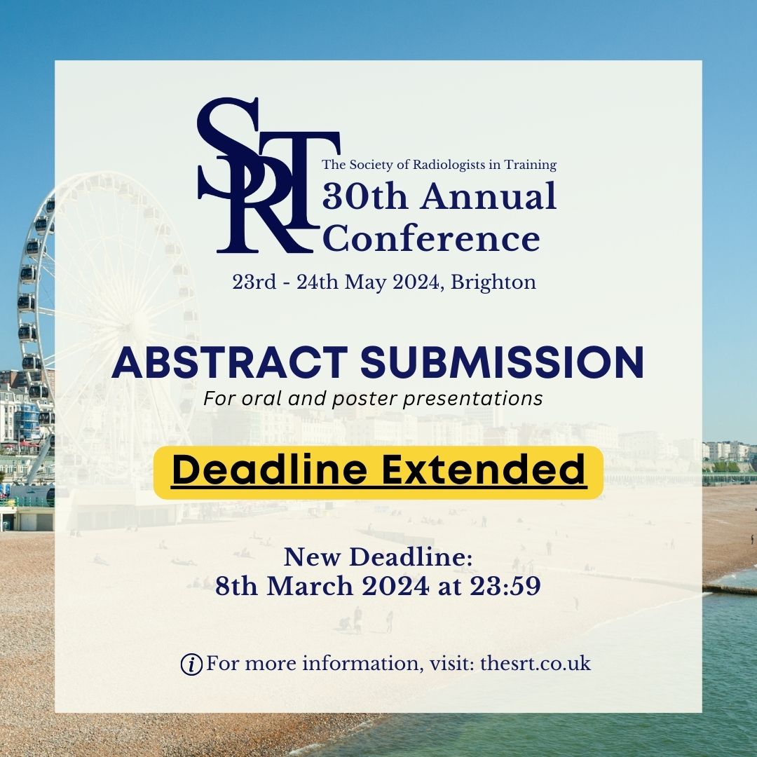 #SRT2024 Abstract deadline has been EXTENDED for two extra weeks! Now closing at 2359 on the 8th March 2024. 🫨🫨 Get it over the finish line!!