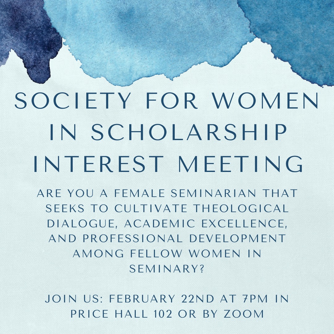 SWBTSWomen's tweet photo. Join us on Thursday, February 22nd at 7pm in Price Hall 102 or by Zoom for Society for Women in Scholarship! The registration link is below. Even if you cannot attend our first meeting but are interested, sign up using the link below as well!

https://t.co/BkbkOEHq10 https://t.co/Zp6izRVO5J