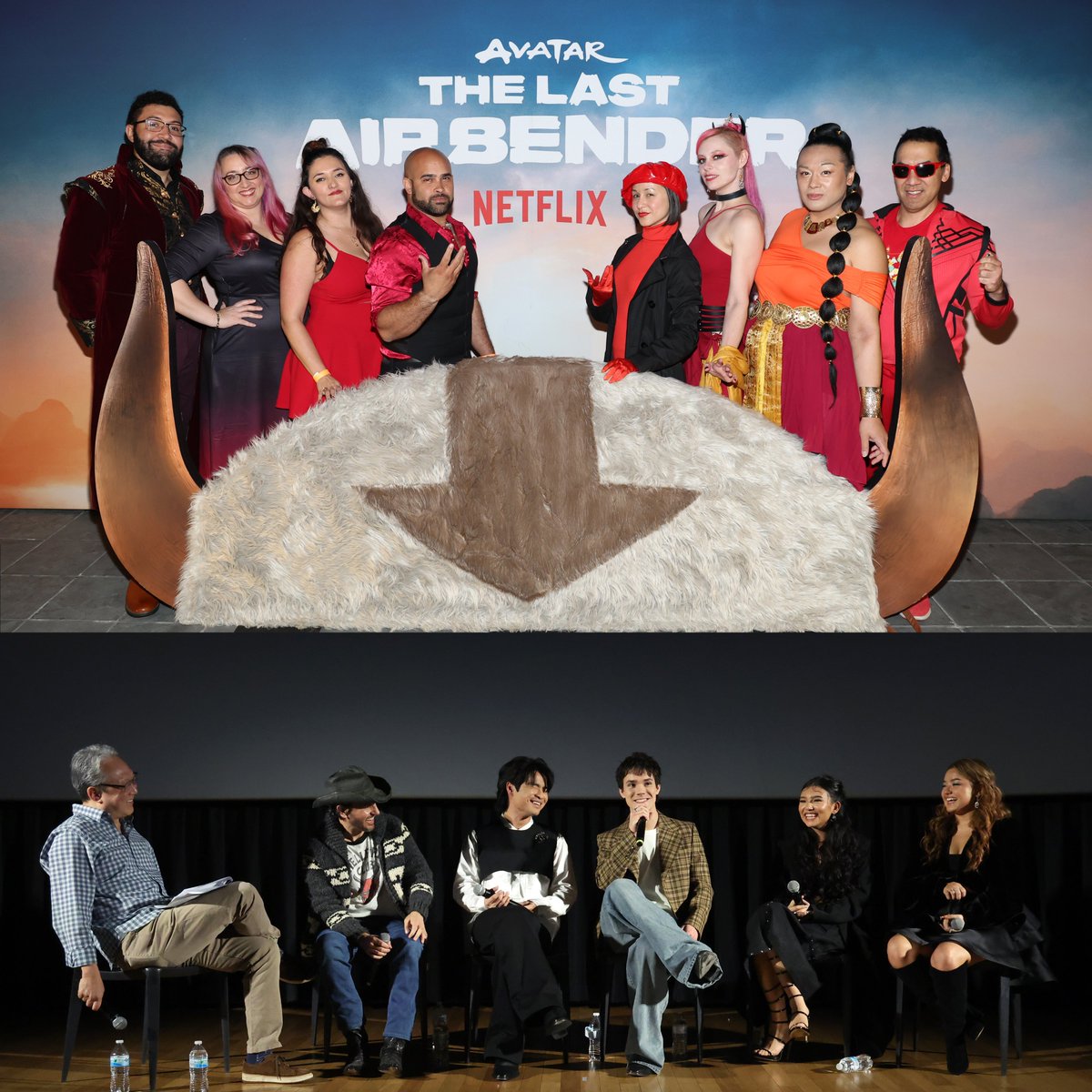 Prism Comics thanks @netflix and @Goldhouse for inviting friends of Prism to a special preview of Avatar: The Last Airbender with stars and exec producers, Albert Kim & Jabbar Raisani debuting Thurs, Feb 22 - netflix.com/title/80237957 @ConTodo @StrongBlackLead @NetflixGolden @Most