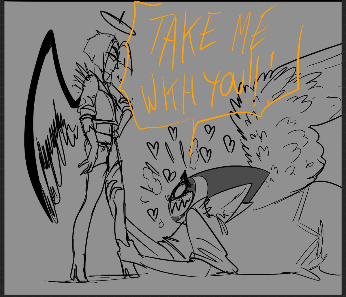 DevilsRoost's tweet photo. Adam is such a sub, I stg. 

Last pic is just a bonus. She’d been teasing him like a jerk  him all day so made it up to grumpy lazy bf with doughnuts 

#guitarspear #guardrock #HazbinHotelAdam #hazbinhotel https://t.co/fNwouBPtGq