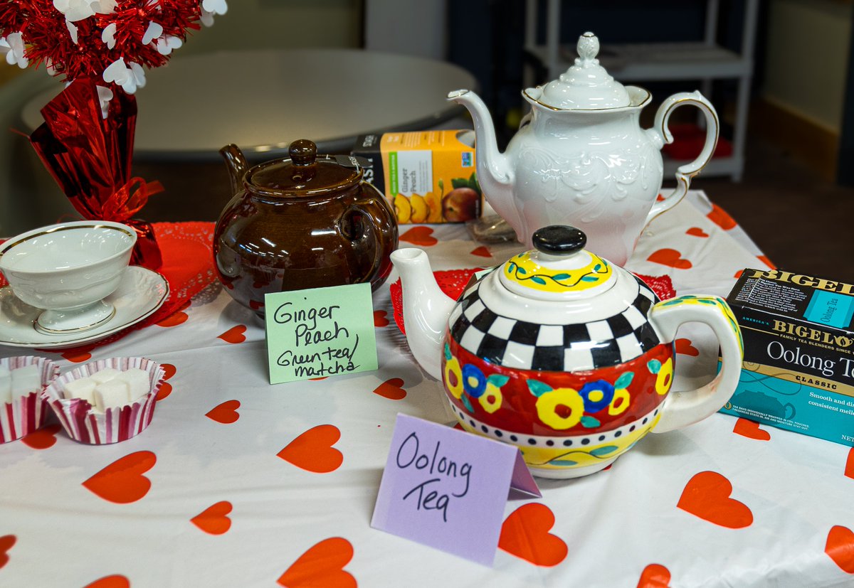townofdudley's tweet image. It was a full house for the Valentine's Day Tea at the Dudley Senior Center Wednesday. A one-week weather delay did nothing to dampen the spirits of the group who enjoyed quiche, deserts, lots of good cheer and of course...tea.