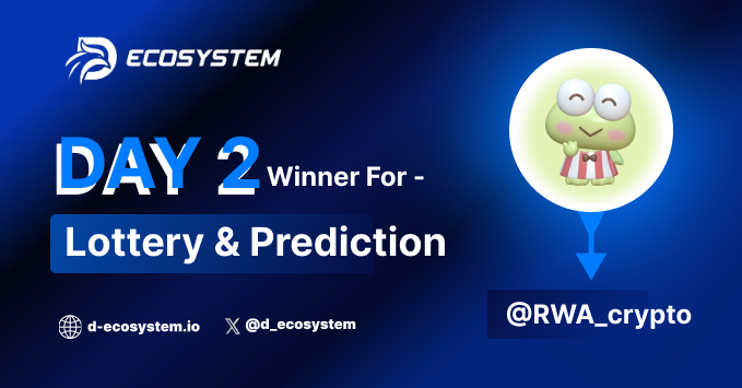 vespel_nub's tweet photo. 🌟 Celebrations to @RWA_crypto for clinching the Day 1 victory in our Lottery and Prediction Campaign! 🎉
Join the action now and carve your path to victory! Don't let this opportunity slip away! 🚀🔥
#DAOCenter #Winner #Lottery #Predictions