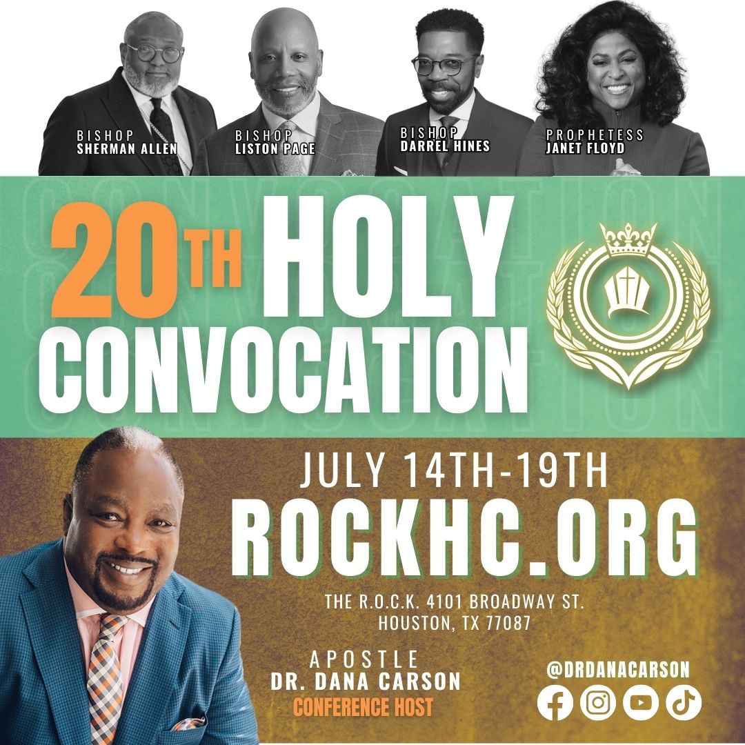 drdanacarson's tweet photo. Let the Holy Convocation be your sanctuary of spiritual rejuvenation. We can't wait to welcome you to this milestone celebration at The R.O.C.K.! #HC2024 #20YearsStrong #FaithInUnity 

Register in Link in bio @therockwoi 
https://t.co/5rDqscchK6 https://t.co/zXkYf9qsXa
