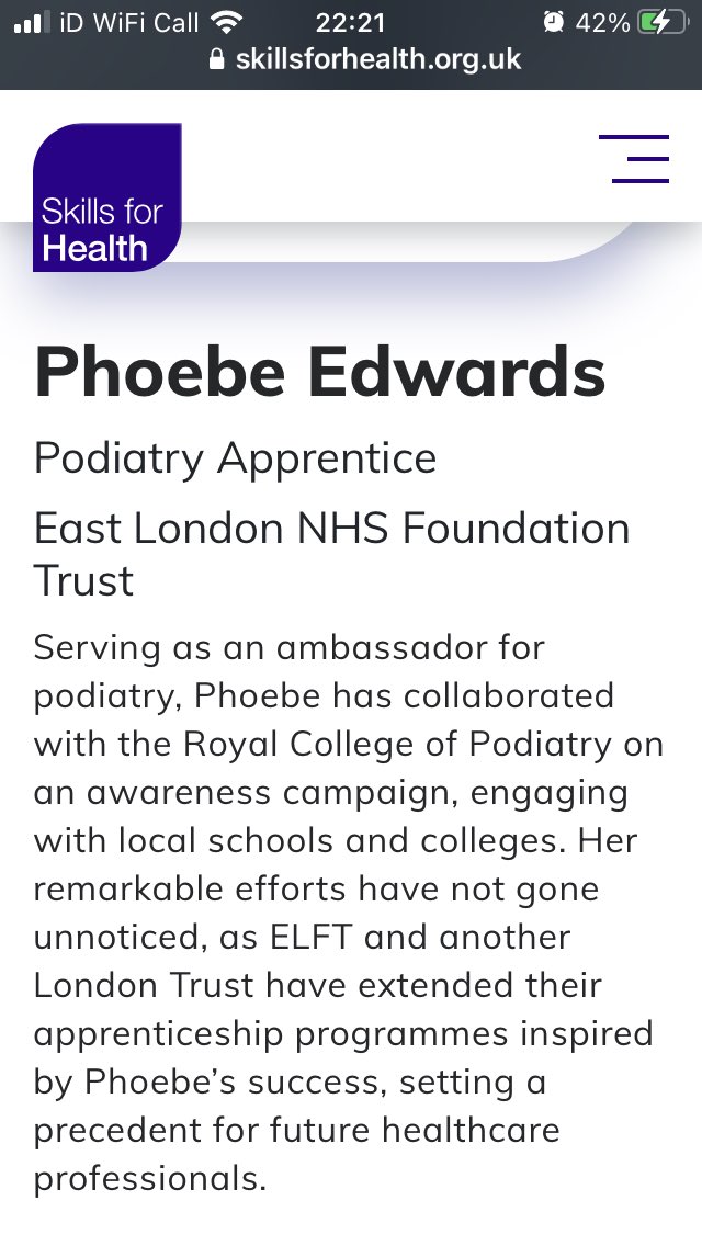 📣 podiatrists & friends of podiatry … Vote for podiatry apprentice Phoebe to get a national award 🥇 Link below 👇 @RoyColPod @PodVascSAG @footindiabetes @FootcareNetwork