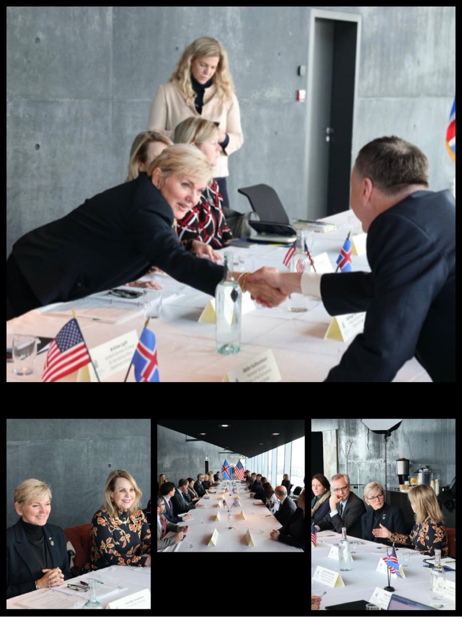WinG_USA_'s tweet photo. Breaking Ground: U.S. Secretary of Energy, Jennifer Granholm, and Icelandic counterpart unite for a historic Energy and Climate Dialogue. Delving into geothermal technology, hydrogen, and carbon management, they pave the way for a cleaner energy future. #WinG #wingman #geothermal https://t.co/RAOeIxPcUy