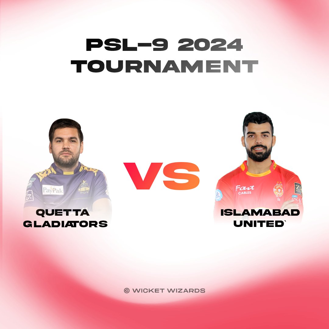 Wicket_Wizards's tweet photo. Can Islamabad make it 3 out of 3, or will Quetta upset their run? Find out as Quetta takes on Islamabad 🏏

Join: https://t.co/dmwC9Z0r0A 

#PSL9 #PSL2024 #WicketWizards #WWFL #karachikings #peshawarzalmi #lahoreqalandars #islamabadunited #multansultans #quettagladitaors https://t.co/Wvy5V2rEAV