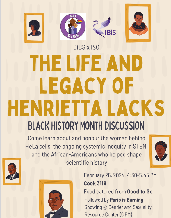 Join DiBS and ISO next Monday 26 @ 4:30-5:45 and engage in a discussion about the history of the HeLa cells.