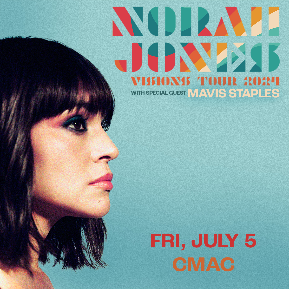Get your presale tickets for @NorahJones at CMAC on July 5th using the code BOWERY at ticketmaster.com🎤🎟 #norahjones #CMAC #concert
