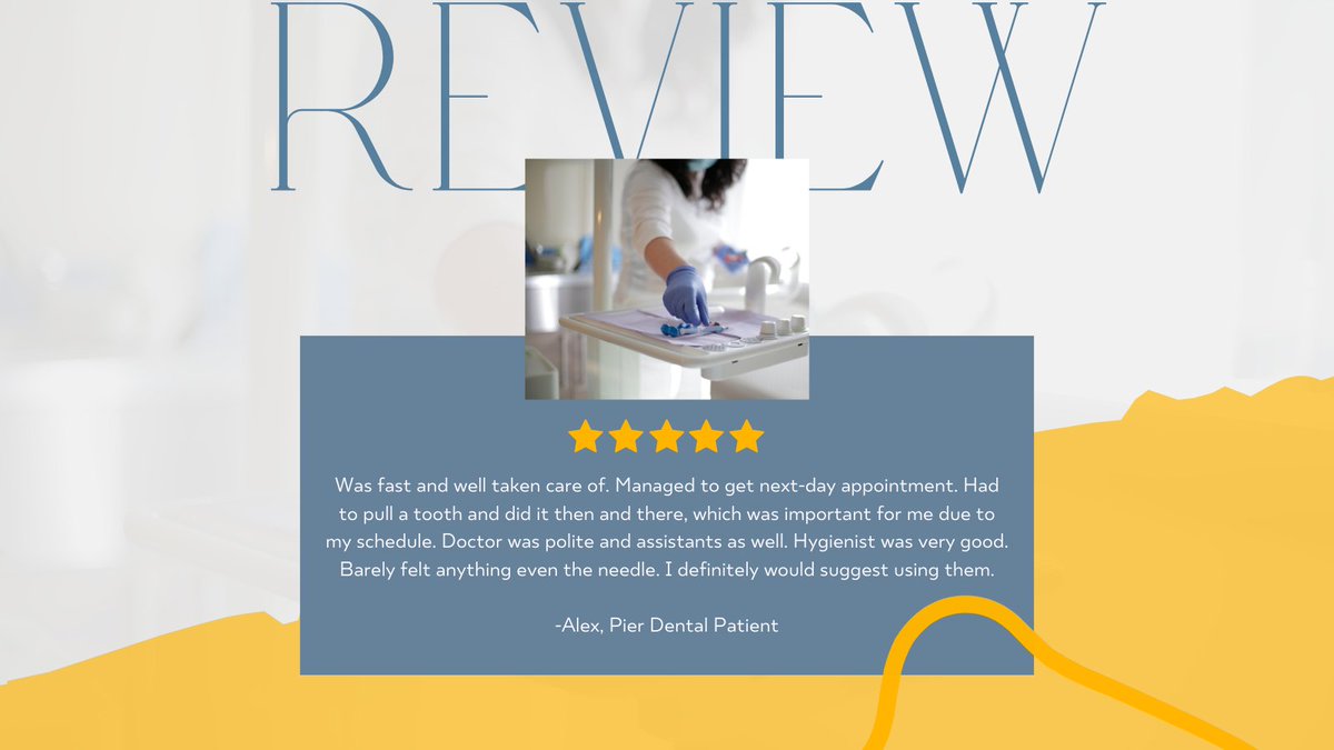 We'll always do our best to get you onto our schedule quickly and address your dental concerns and treatments as fast as we can and in the most comfortable way possible! 👍