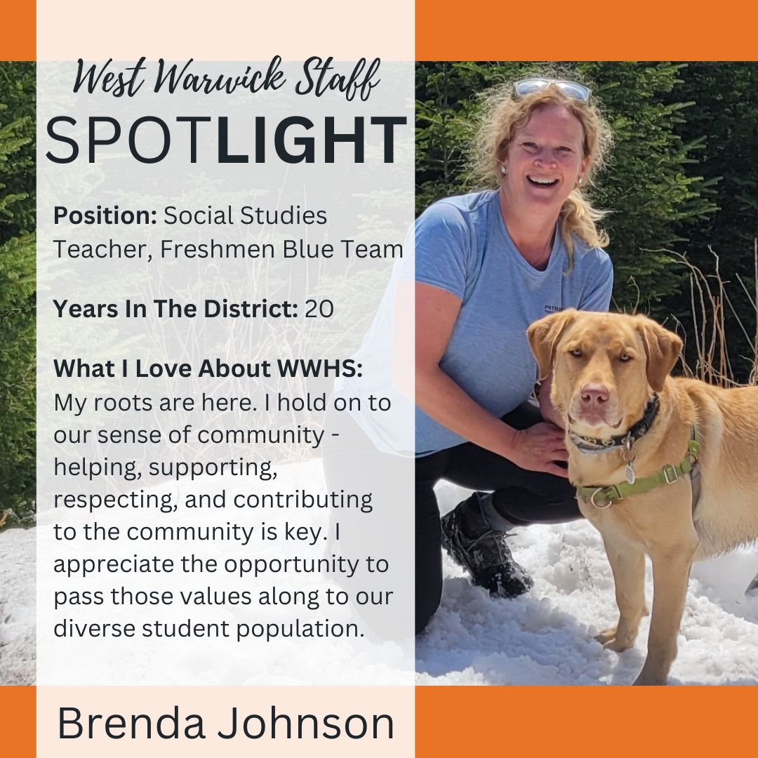 Congratulations to this week's WWHS Staff Spotlight, Brenda Johnson! A fun fact about Brenda is that she loves hiking the White Mountains with her lab Finnegan and she is on #30 of the NH-48 4,000-footers! We appreciate her and are so thankful to have her at WWHS 🧡🖤