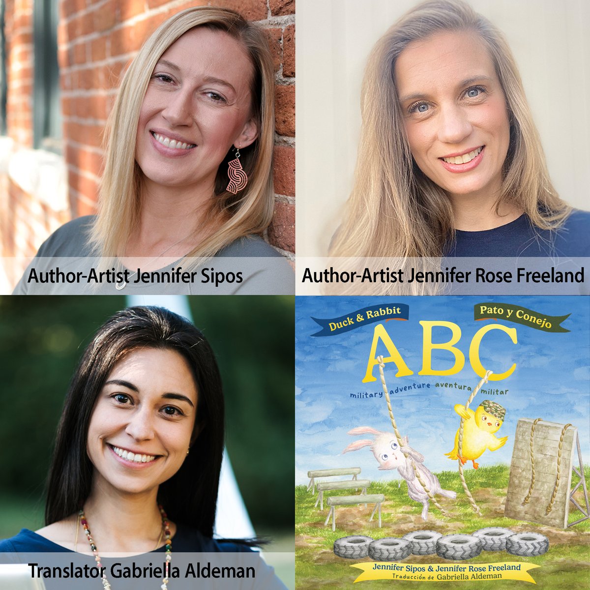 Introducing #milspouse author-artists Jenn Sipos and Jen Freeland! Their bilingual ABC board book, introducing military life concepts in English and Spanish, releases April 16. <a href="/write_between/">Gabriella Aldeman</a> elvaresa.com/elva-resa-to-r…