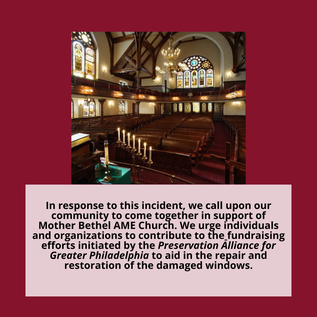 In solidarity with Mother Bethel AME Church, POWER Interfaith condemns the recent act of vandalism targeting this historic institution. The destruction of stained glass windows at Mother Bethel AME Church is not only an attack on a sacred place of worship but also an assault on
