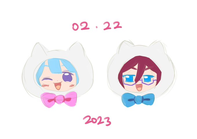 猫の日なんも描いてなかったなと思ったら普通に去年も一昨年も描いてたので再掲 