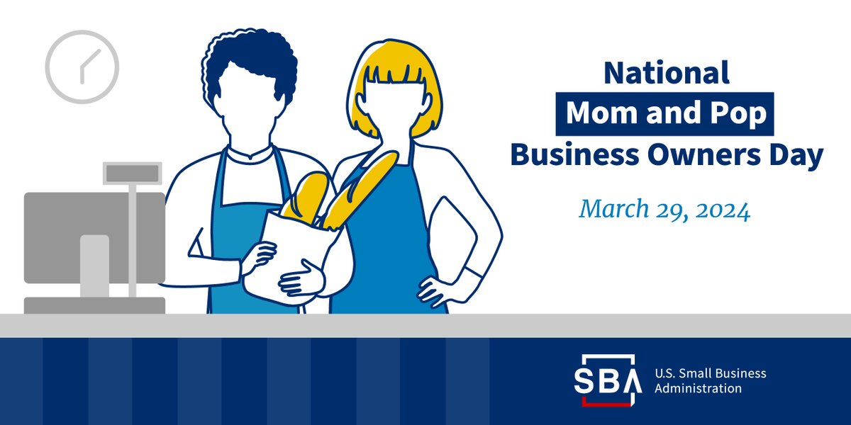 On National #MomandPopBusinessOwnersDay, SBA celebrates the value that family-owned small businesses bring to our communities. Shop at your favorite mom and pop business today and every day.