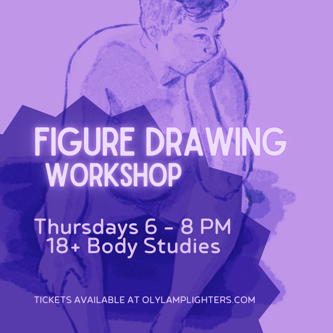 Join us tomorrow night for our weekly figure drawing workshop, we provide the model and workspace and you bring your own materials. $15 for the whole workshop , or pwyc after the class has began based on availability. see you tomorrow night!