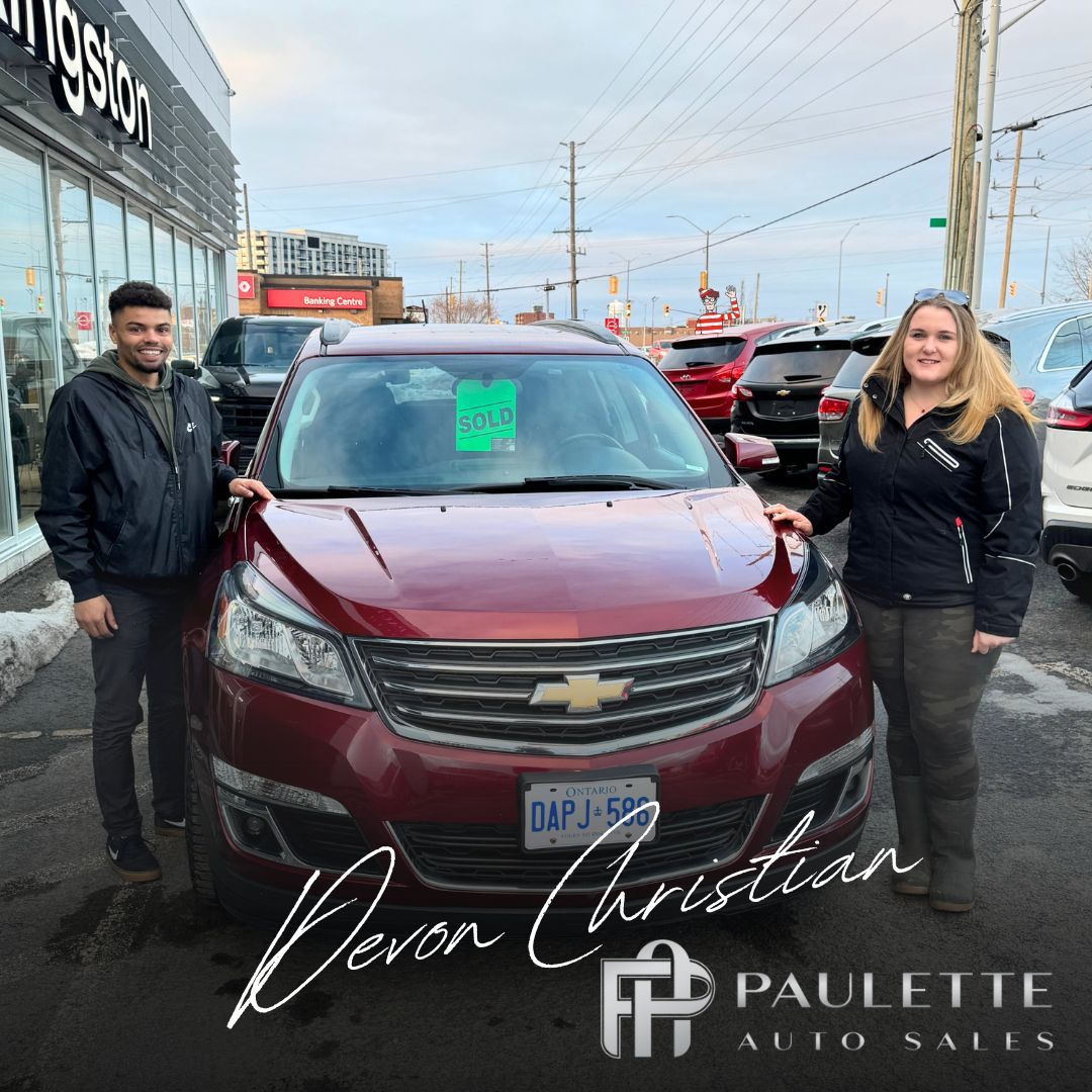 PauletteAuto's tweet image. Sara came to us looking for a 7 passenger vehicle, so Devon gave her a hand and found this 2016 Chevrolet Traverse, which perfectly suited her needs and budget. Congratulations, Sara, and enjoy your new wheels!

🙏 Thank you so much for choosing Paulette Auto Sales!
