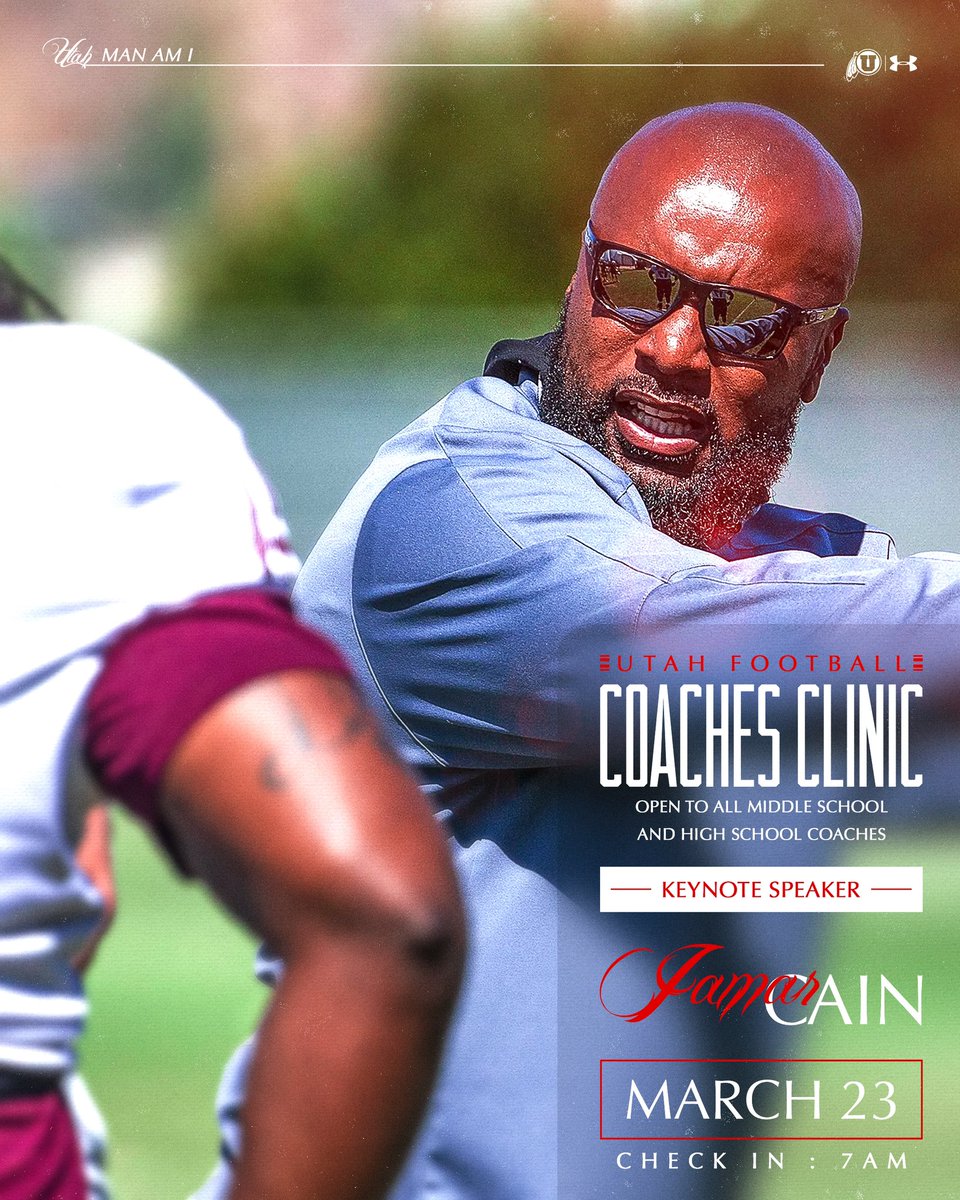We are excited to announce Urban Meyer &amp; Jamar Cain as our keynote speakers for this year’s Coaches’ Clinic 🙌 

Sign up today - early bird pricing ends March 9th ‼️

register.ryzer.com/camp.cfm?sport…
