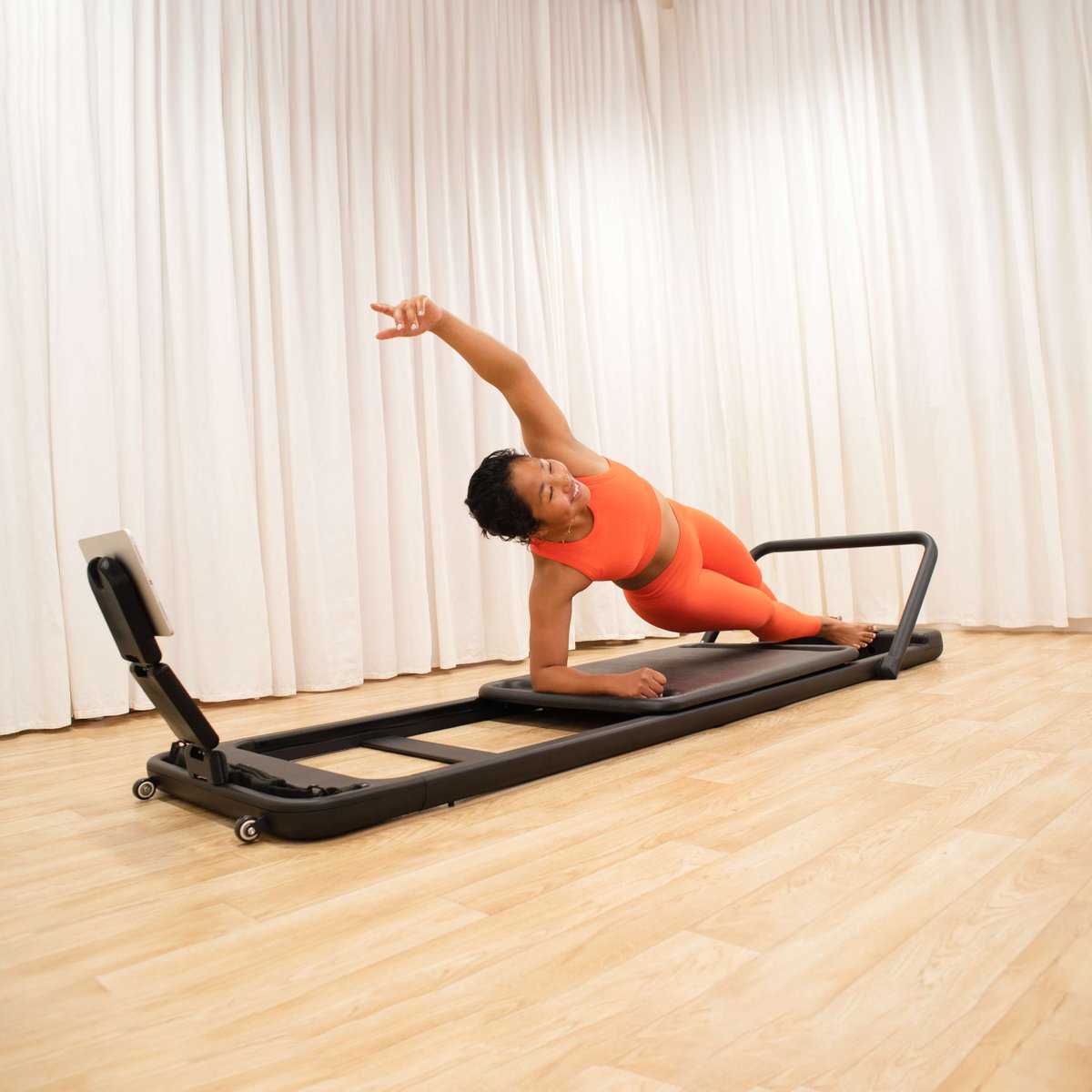 Many people struggle with the cost of Pilates. Classes run anywhere from $20-40/ session. If you’re doing 4 workouts per week, you may be paying anywhere from $4,160-$8,320 per year. Somato is a compact home Pilates reformer and app so you can do more Pilates without going broke