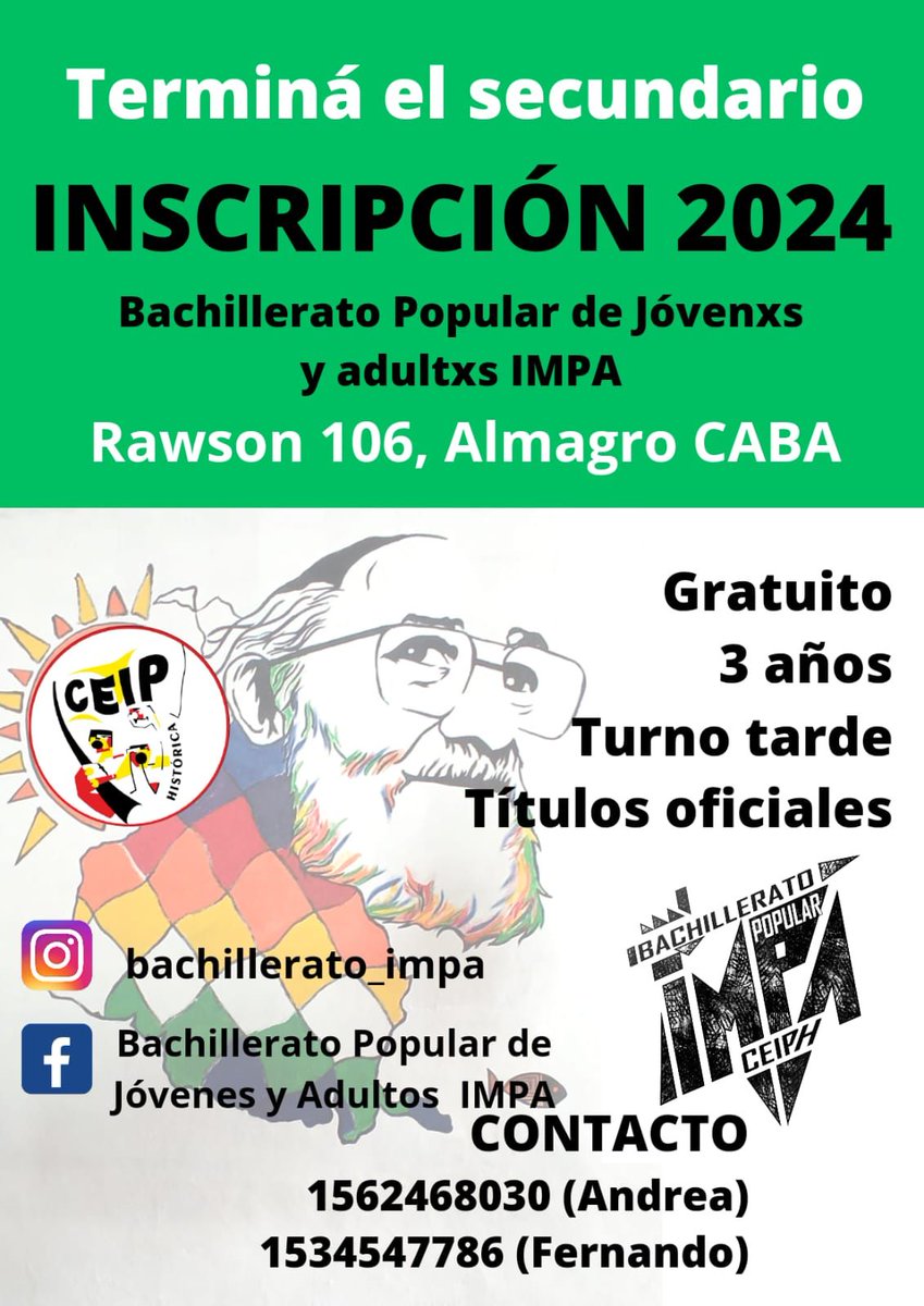 Sachatomas's tweet photo. Compañeros, compañeras, por favor, difundan este proyecto de educación popular para adultos ✌🏾 https://t.co/nBamN3gyeh