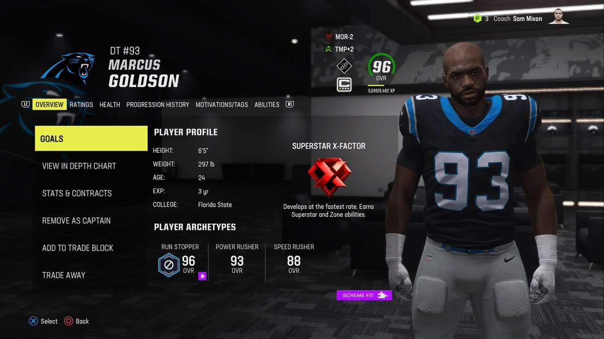 OSU_NECF27's tweet photo. We’ve sent Pick 3 in this years #NEFLDraft to the KC Chiefs to acquire our new main man on defense, Marcus Goldson. United with fellow FSU alumni Brian Burns and creating the golden line with Davon Goldsberry, the D Line is here to cause havoc.
Dreaming of a full GOLDen DLine https://t.co/C0YFBjvSTV