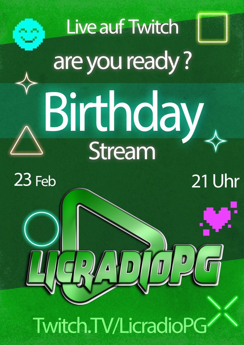 LicradioPG's tweet photo. Geburstags reinfeierstream!

Wann?: 23.02.2024
Wo: https://t.co/rkcV7B7mh0

#Twitch #LicradioTV https://t.co/KUCRcPhDee