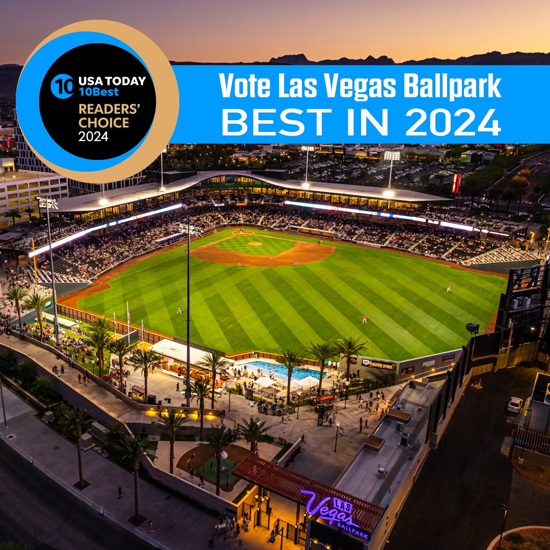 USA Today is giving our fans a chance to vote Las Vegas Ballpark Best in 2024.  
Vote Here: ow.ly/9spP50QGu0a