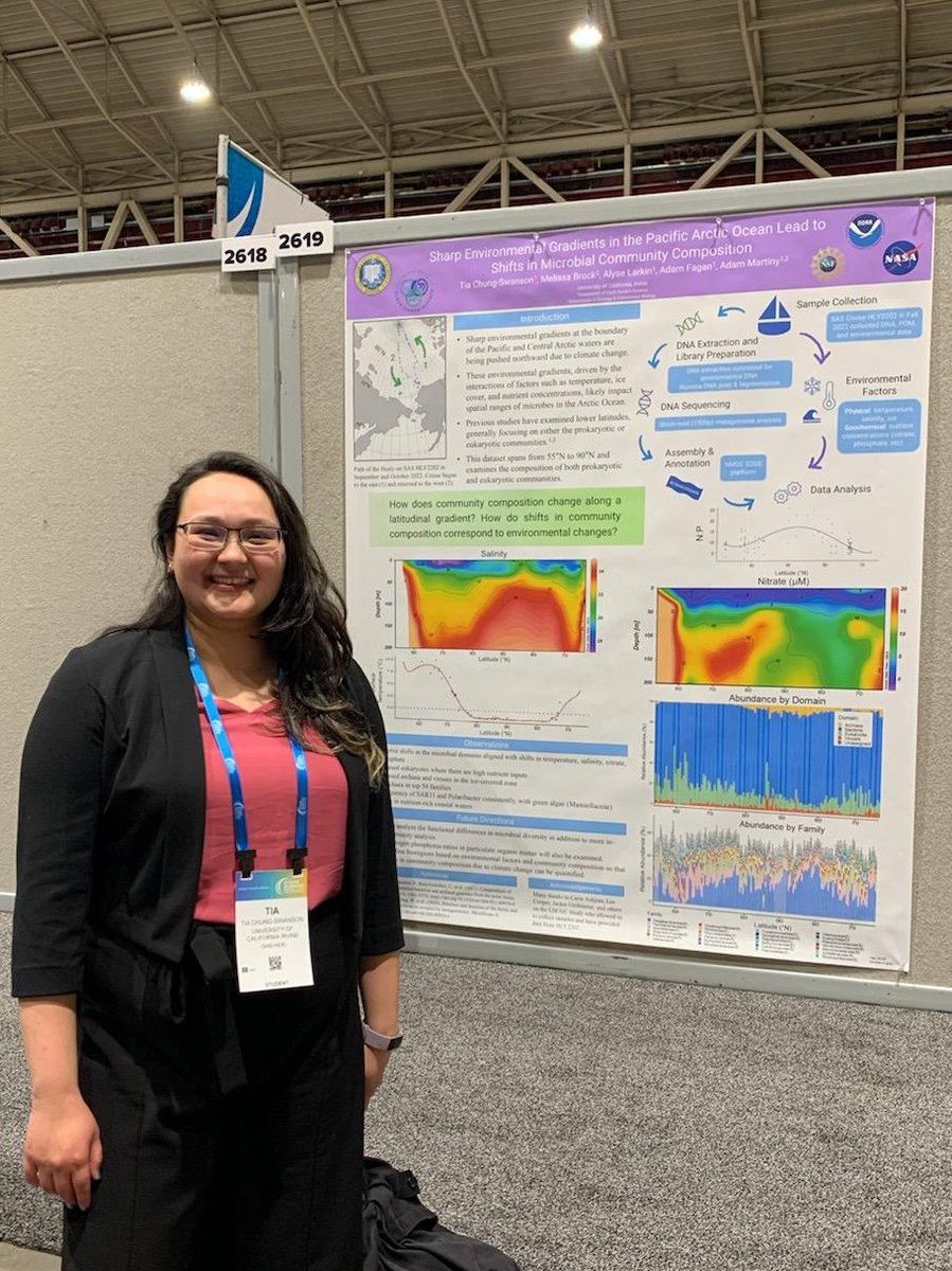 Learning a lot at #OSM24! Message me if you want to talk through my poster on microbial community composition in the Pacific Arctic Ocean :)