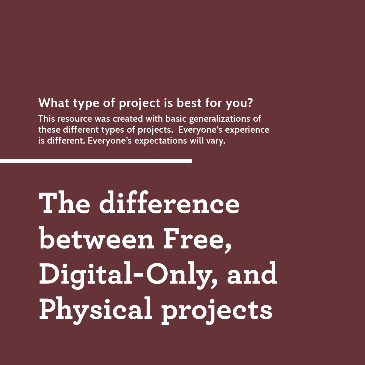 atozines's tweet photo. 🔸What type of zine project is best for you?🔸

This resource was made with generalizations primarily for those who are new to the space and need a starting point to make informed decisions. Always read the zine info doc as projects may differ from your expectations. https://t.co/HanayD05dF
