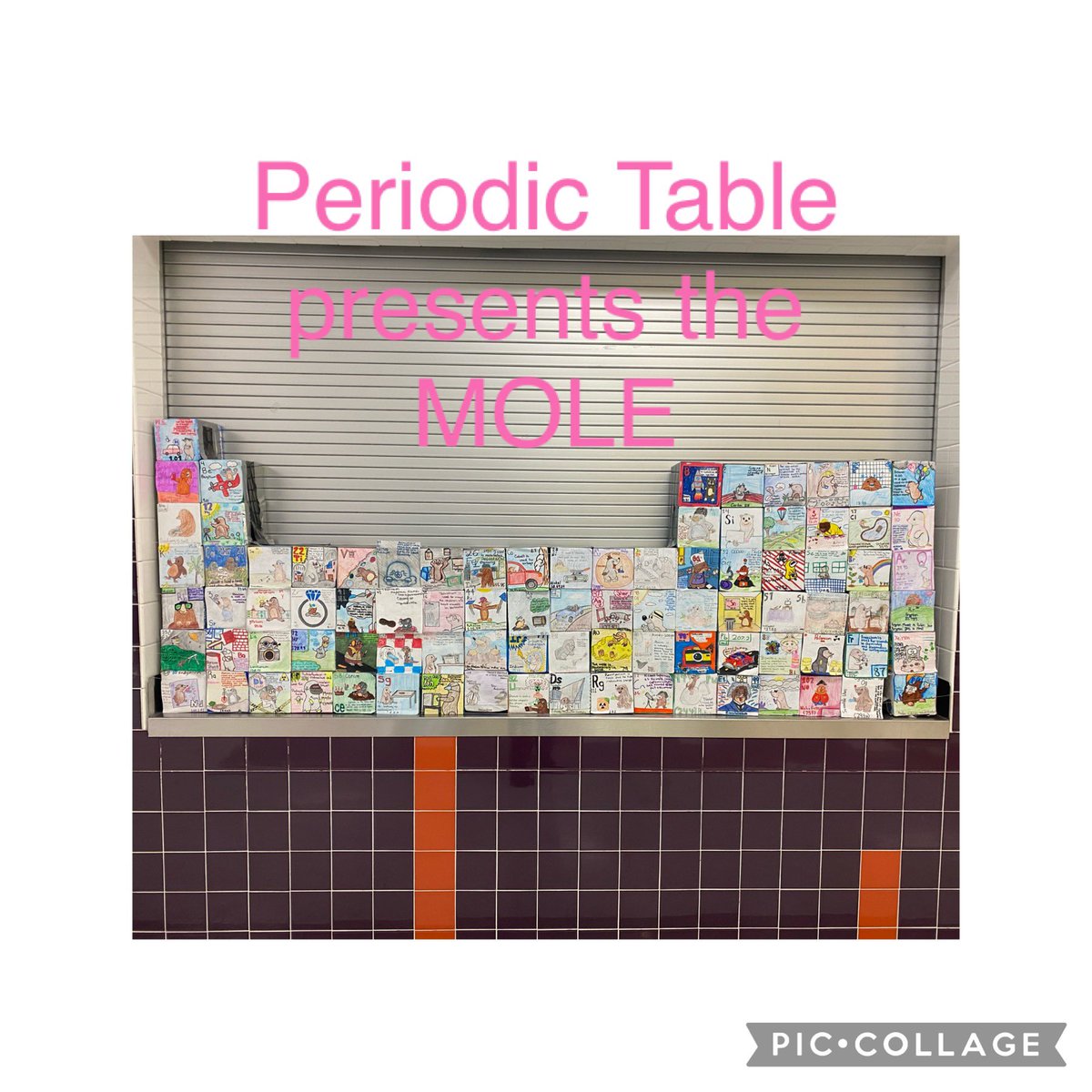 bhenderson_EHS's tweet image. Chemistry students create the periodic table featuring the MOLE in Mrs. Jacobo’s honors classes! Brilliant ⚛️ @EJAC0BO @Desigo13 @CCarmona_EHS @Eastlake_HS #sciencerocks