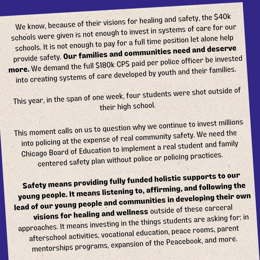 BPNCchicago's tweet photo. Below is a joint statement from Brighton Park Neighborhood Council, @ChiFreeSchool , @GKMC18, and @STOPChicago, members of the #CopsOutCPS coalition — https://t.co/9ke3cWmZa4