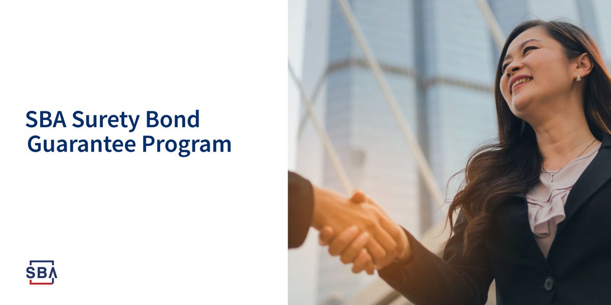 Surety bonds help small businesses win contracts by providing the customer with a guarantee that the work will be completed. Learn more about the SBA Surety Bond Guarantee Program: sba.gov/surety-bonds