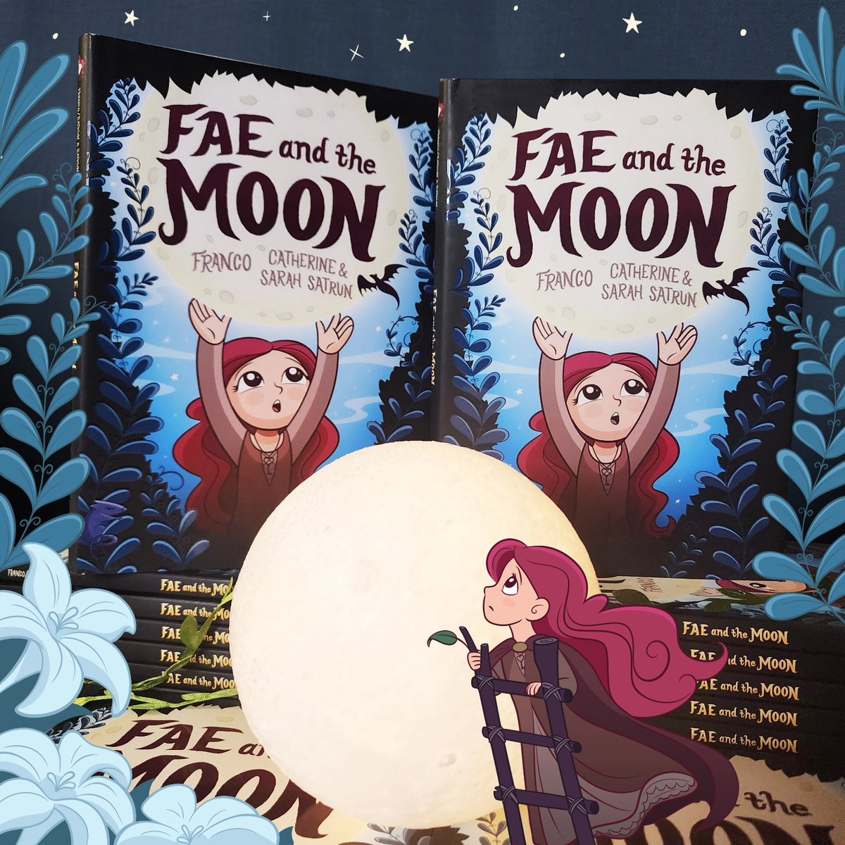 Today marks one year since Fae and the Moon was published! This graphic novel was wonderfully written by @awyeahfranco, illustrated by @Sketchy001 and me, published through @chillgunas at @littlebeebooks....