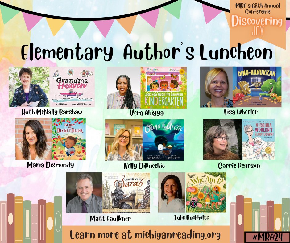 Join us for this amazing event!  We have an amazing line-up of speakers, events, author's garden, luncheons, and more! Visit michiganreading.org for details!  You must register for the conference to register for this luncheon michiganreading.org/event-5616462 #mra24
