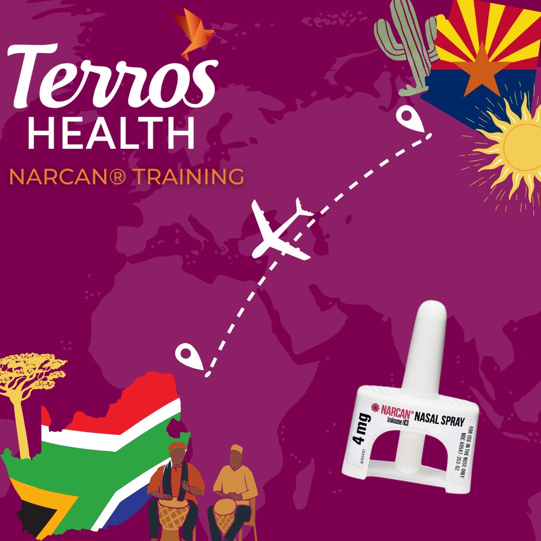 Our #Narcan training has gone global! 🌏 We are so proud and honored to have recently gotten the chance to train Heartbeat Training group out of South Africa. 🇿🇦 For more information about our FREE Narcan training and how to sign up, please visit: terroshealth.org/narcan/