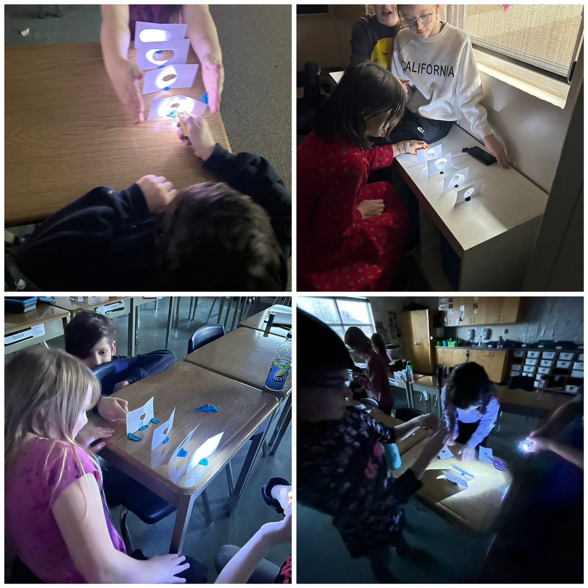 Grade 4’s determining how light travels. <a href="/LynndaleHeights/">Lynndale Heights PS</a>