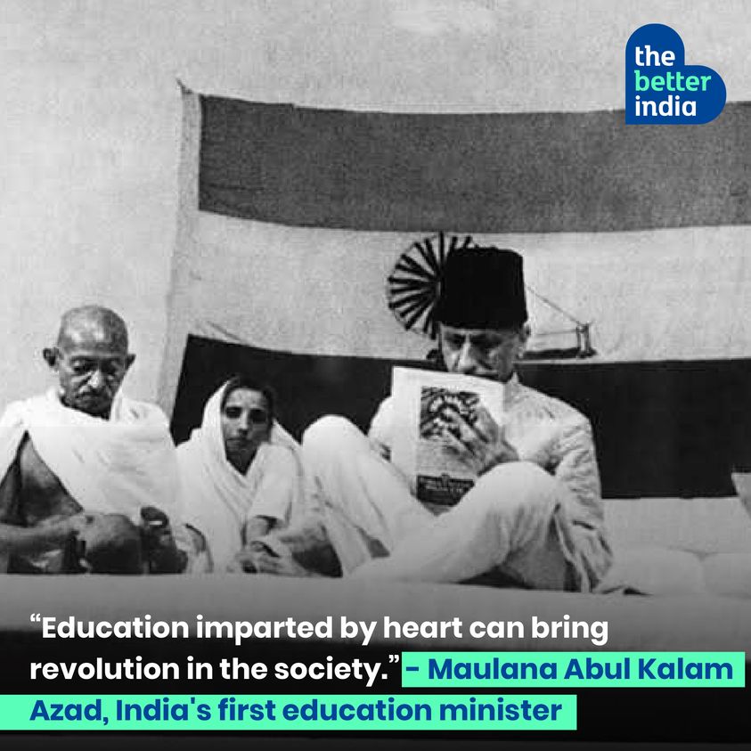 thebetterindia's tweet photo. The man who became India's first Education Minister, Maulana Abul Kalam Azad began his struggle for freedom in 1912 when Mahatma Gandhi was still in South Africa.
#FirstCabinet #MaulanaAzad #DeathAnniversary https://t.co/uXMubxgyRM